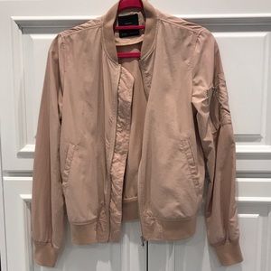 Zara Basic Blush Bomber Jacket